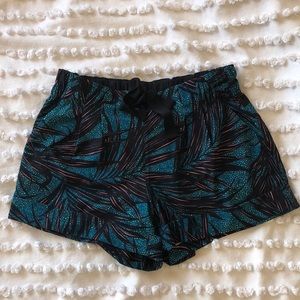 Lululemon Palm Print Shorts with Tie